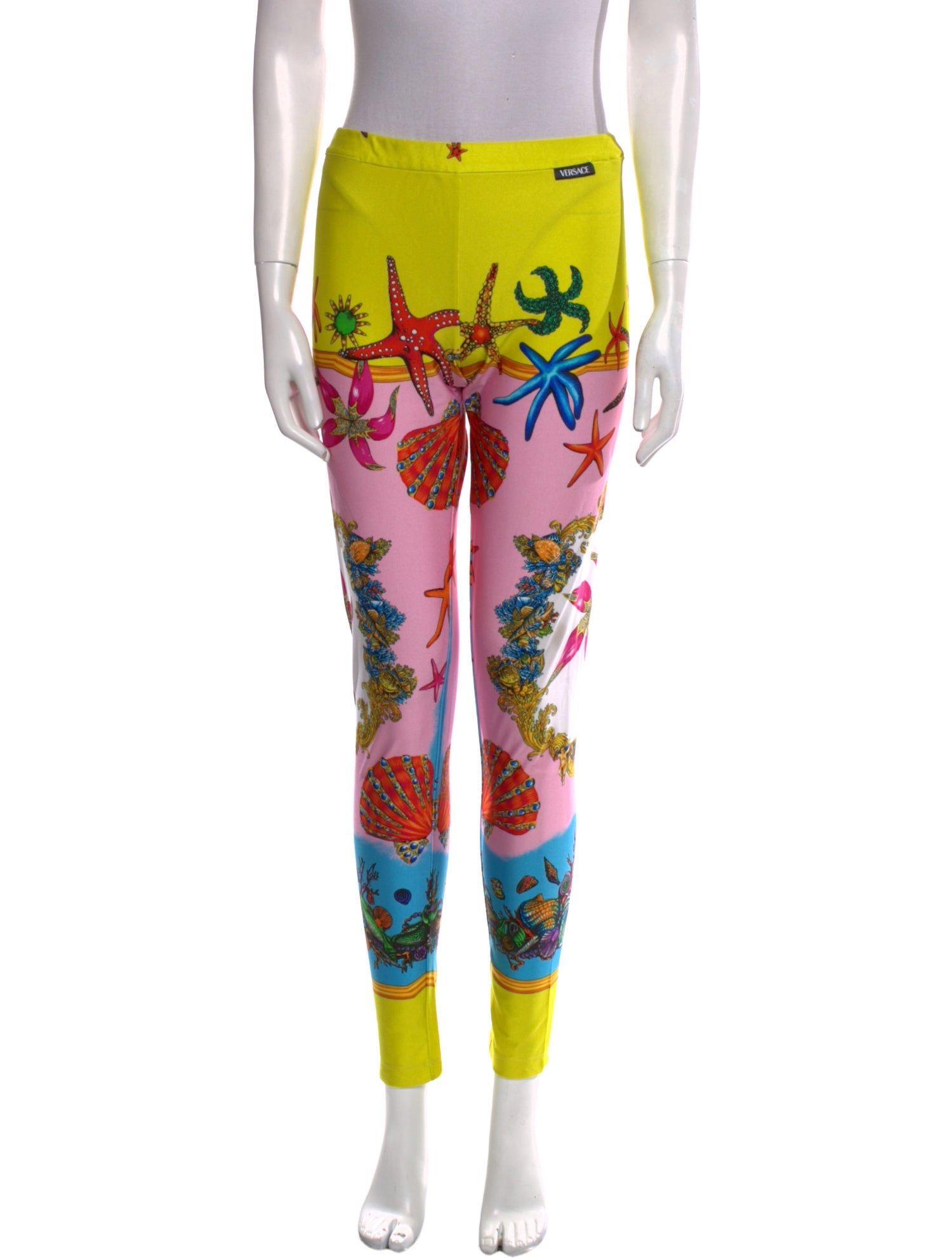 Versace Printed Skinny Leg Pants