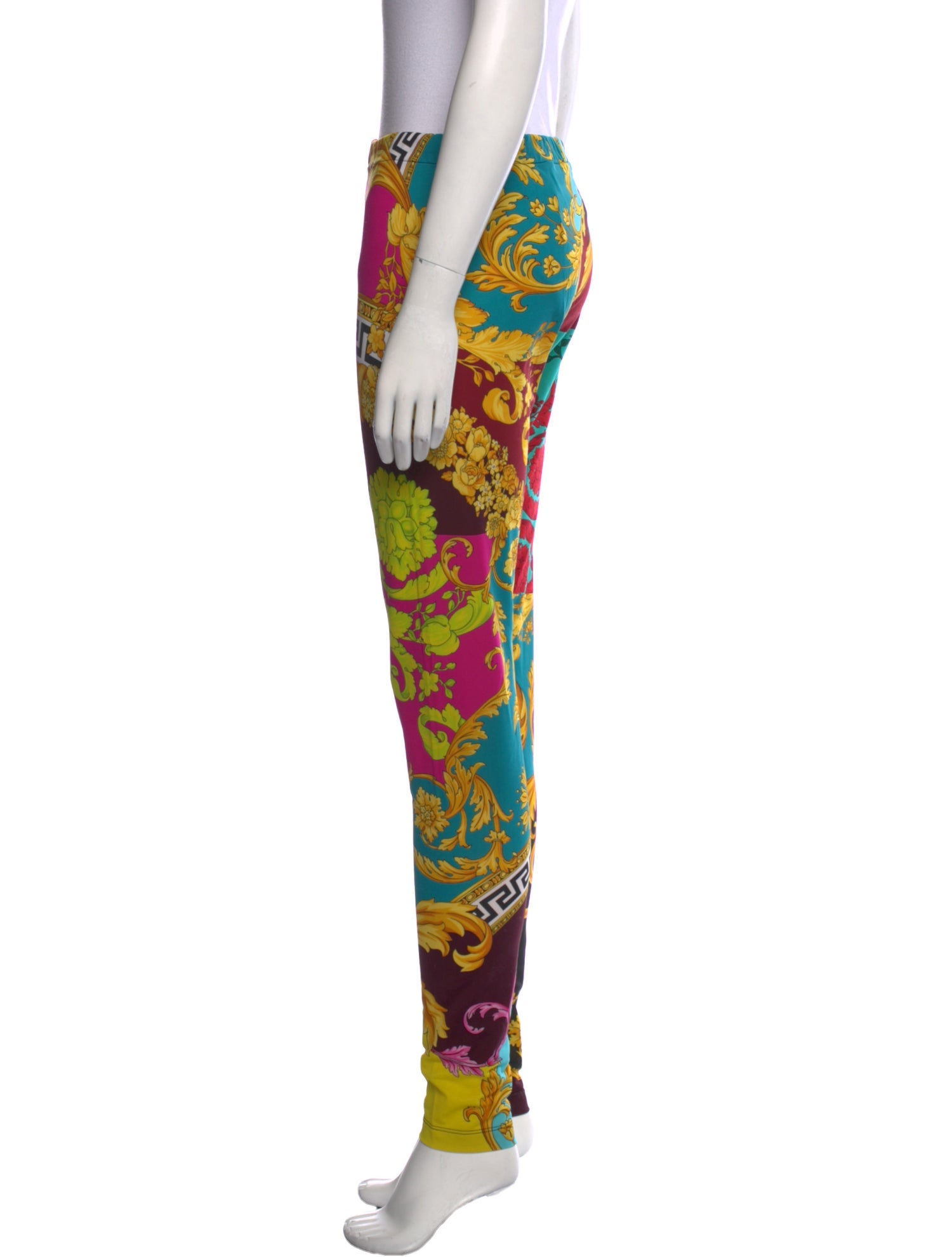 Versace Printed Skinny Leg Pants