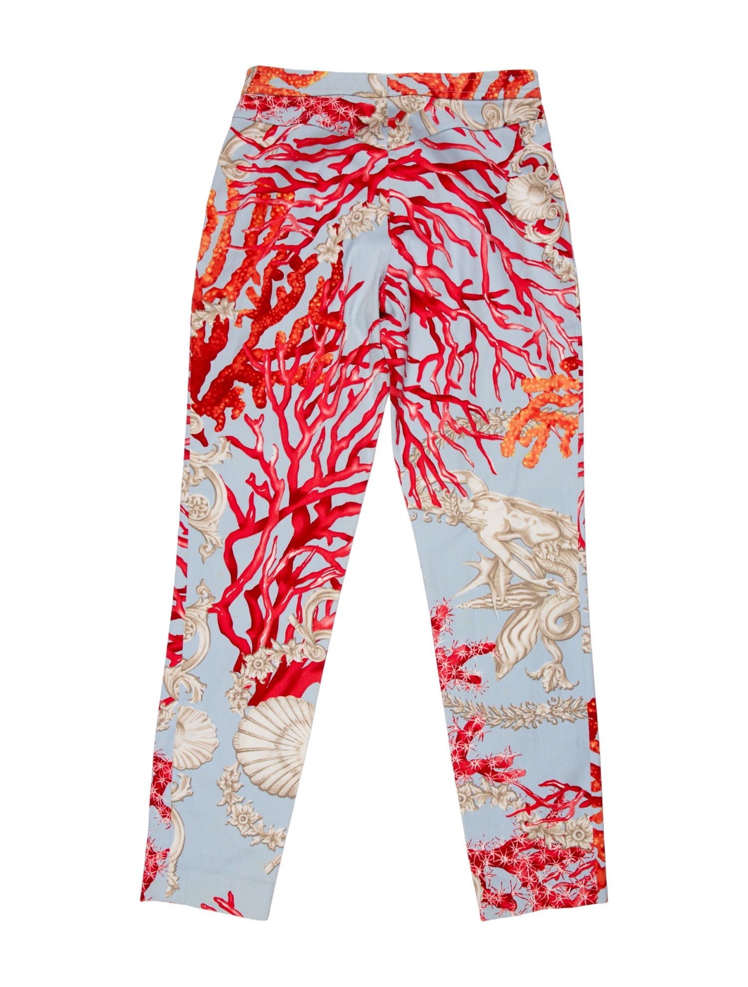 Versace Floral Print Skinny Leg Pants