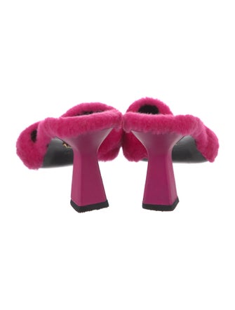 Versace Medusa Insignia Shearling Slides