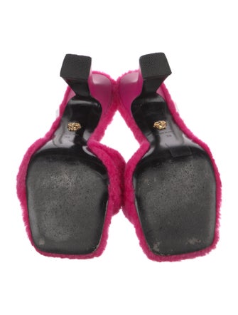 Versace Medusa Insignia Shearling Slides