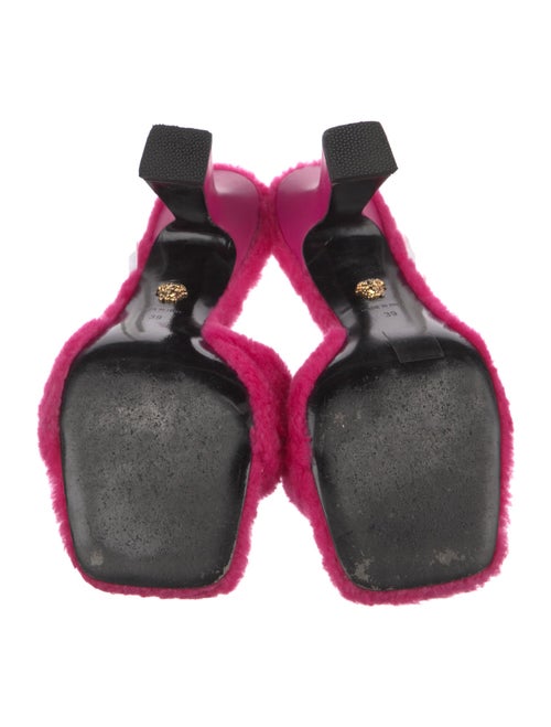 Versace Medusa Insignia Shearling Slides