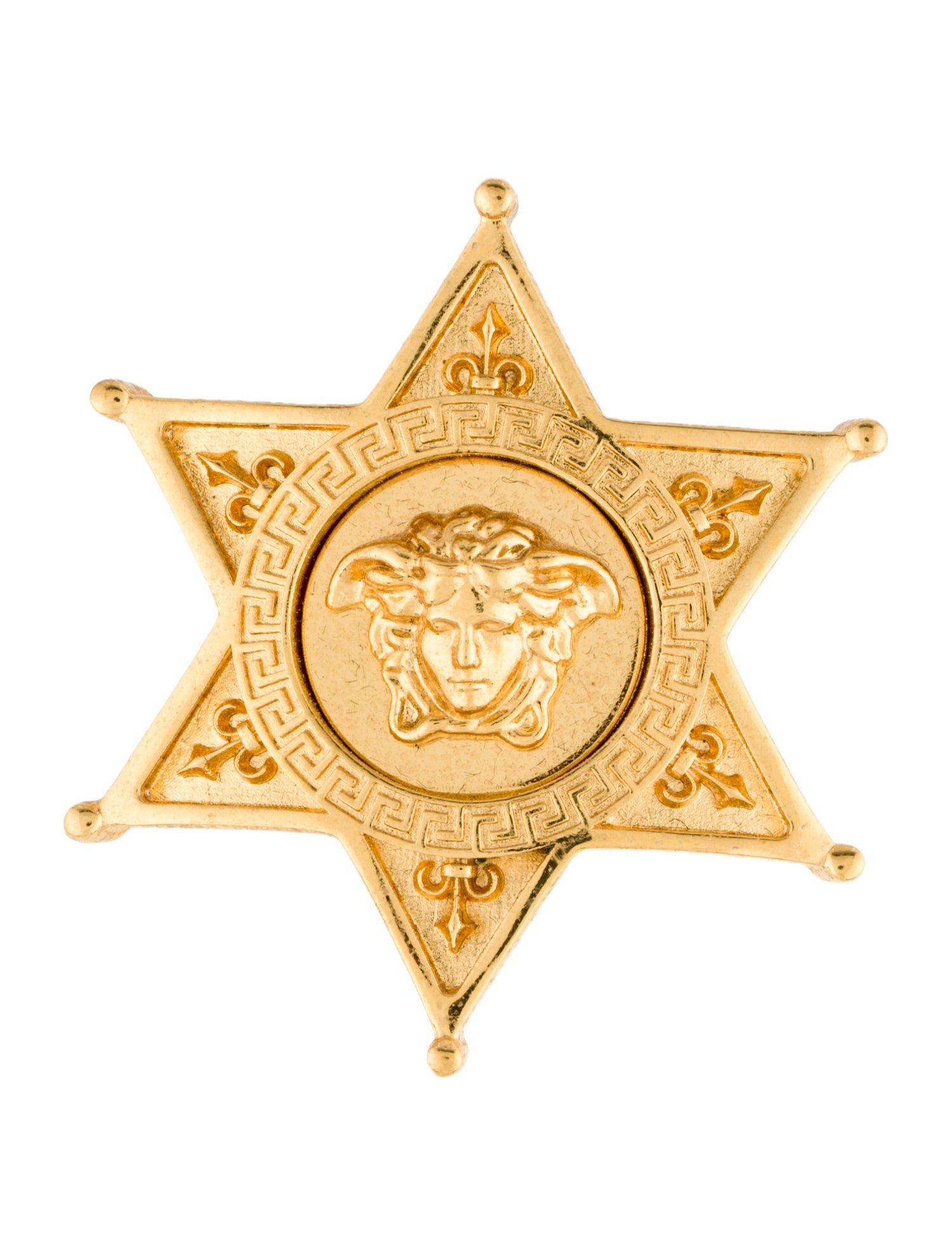 Versace Sheriff Medusa Badge Brooch