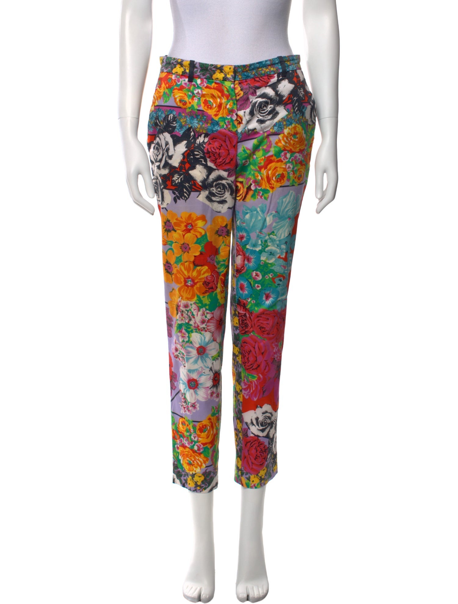 Versace Printed Skinny Leg Pants