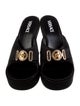 Versace Satin Crystal Embellishments Slides