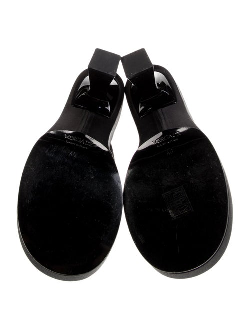 Versace Satin Crystal Embellishments Slides