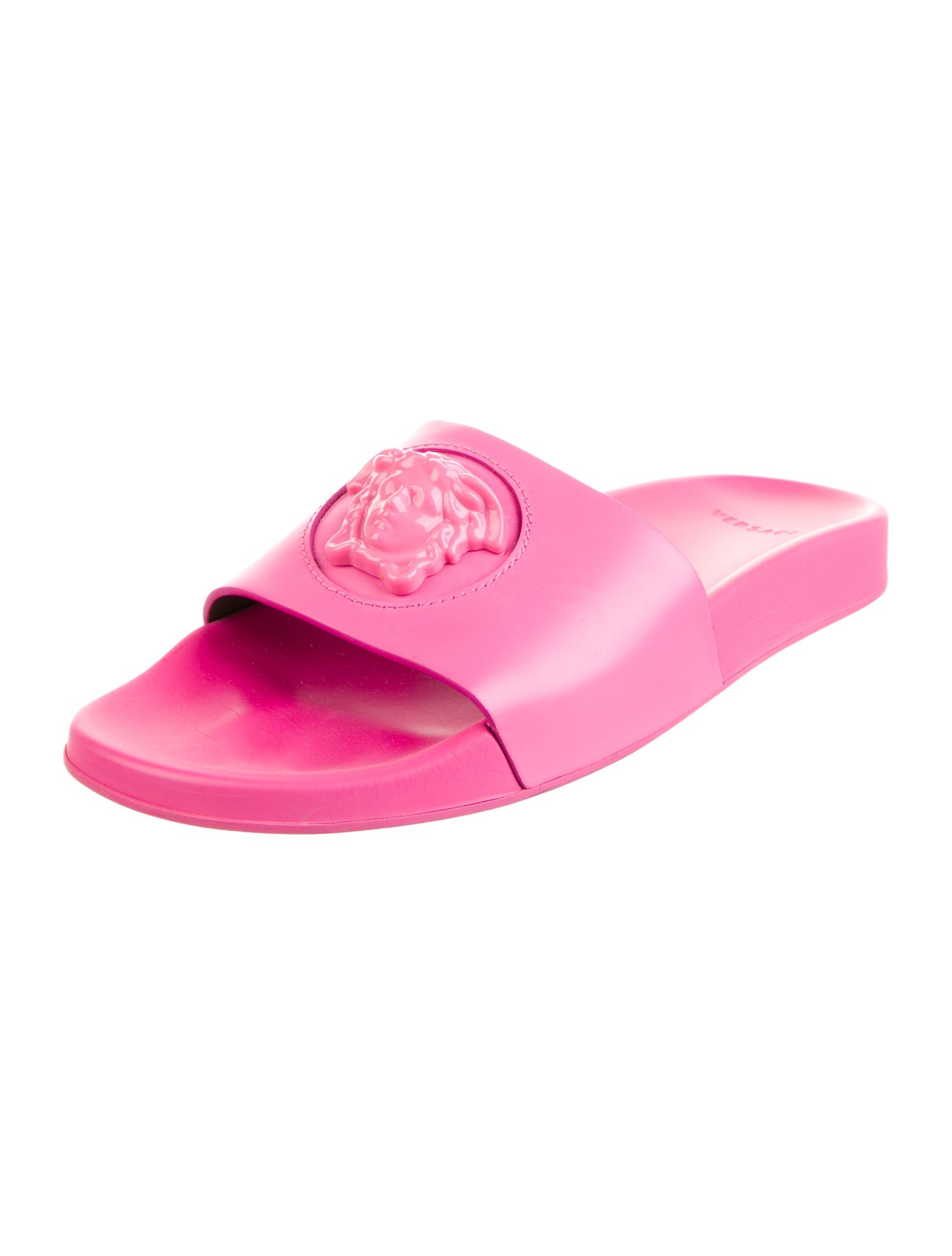 Versace Medusa Insignia Leather Slides