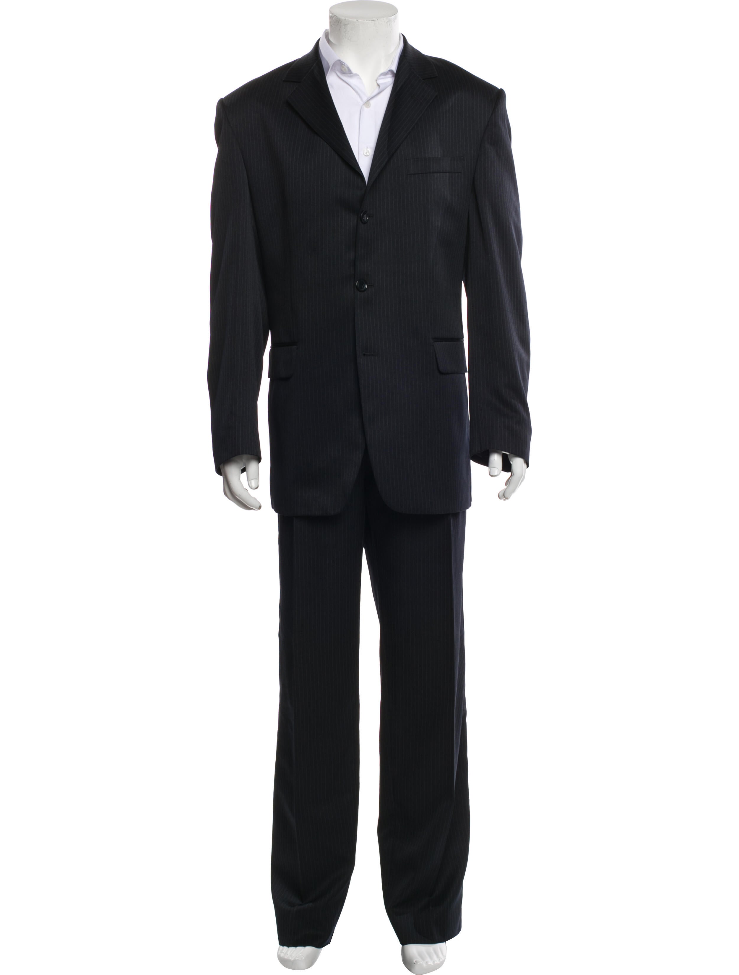 Versace Wool Striped Two-Piece Suit