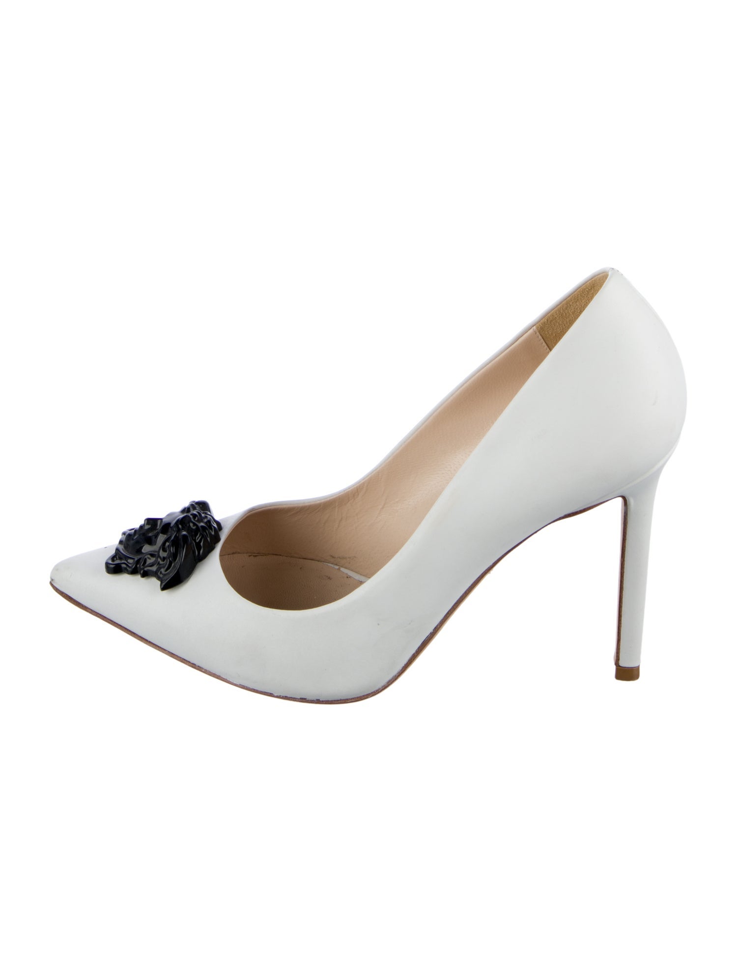 Versace Medusa Insignia Leather Pumps