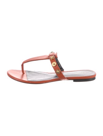 Versace Leather Flip Flops