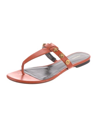 Versace Leather Flip Flops