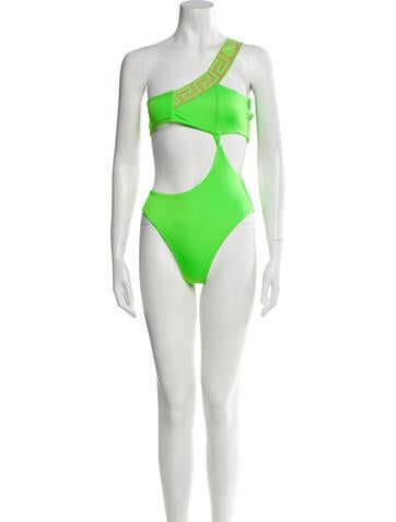 Versace Swimwear Graphic Print Cutout Accent One-Piece XS