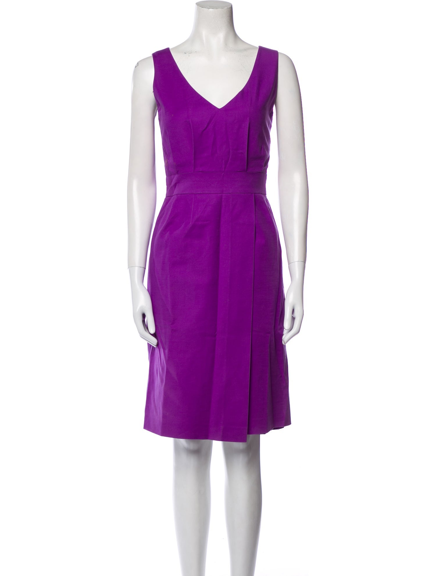 Versace V-Neck Knee-Length Dress