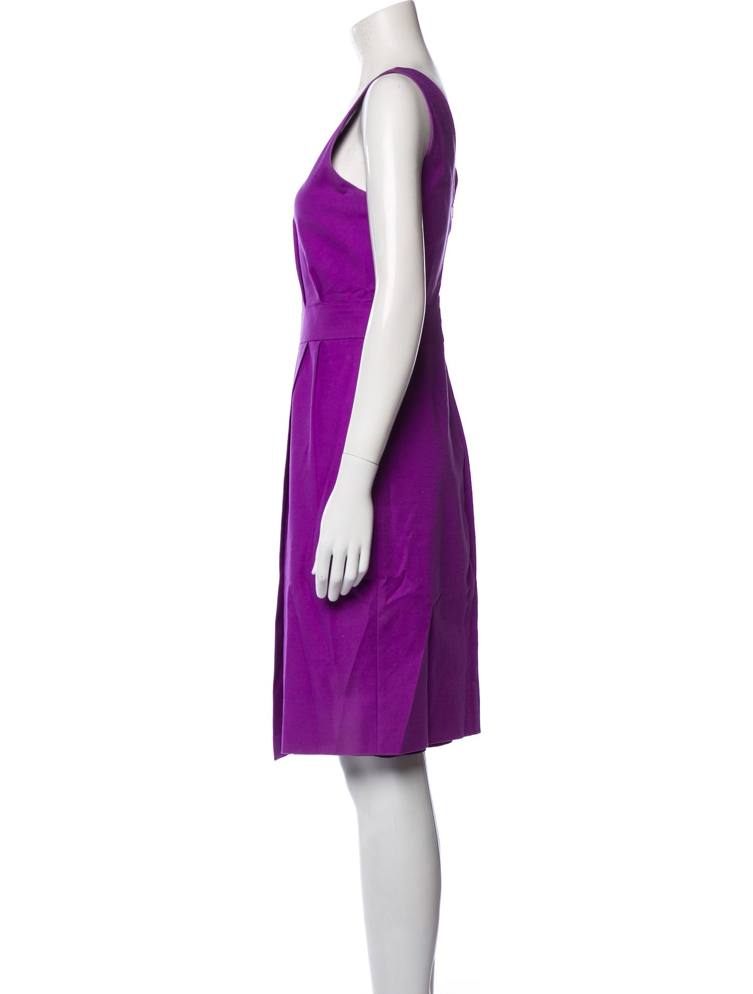 Versace V-Neck Knee-Length Dress