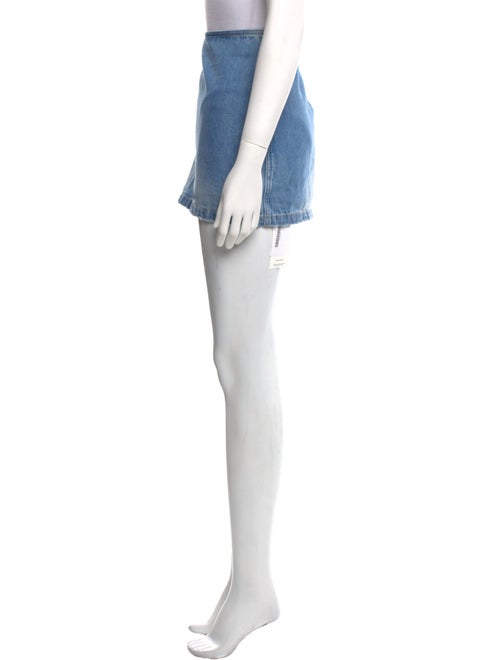 Versace Leather Trim Embellishment Mini Skirt