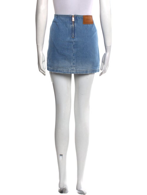 Versace Leather Trim Embellishment Mini Skirt