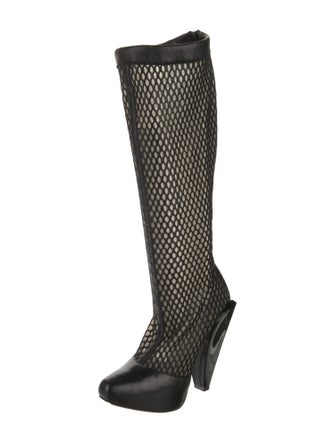 Versace Mesh Accents Sock Boots