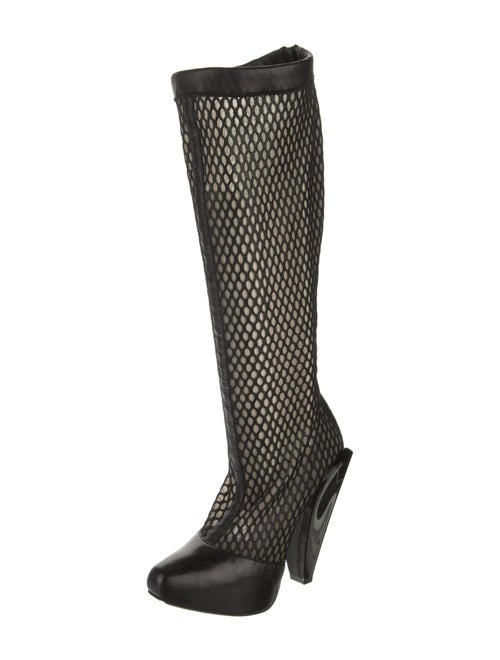 Versace Mesh Accents Sock Boots