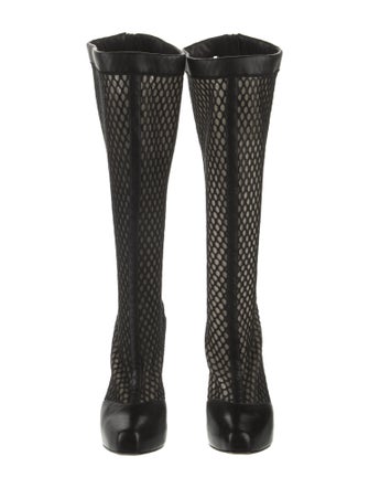 Versace Mesh Accents Sock Boots
