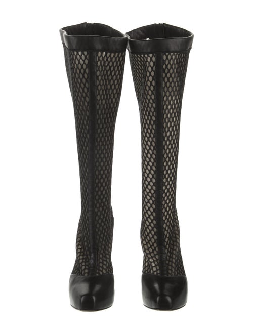 Versace Mesh Accents Sock Boots