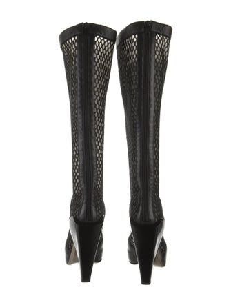 Versace Mesh Accents Sock Boots