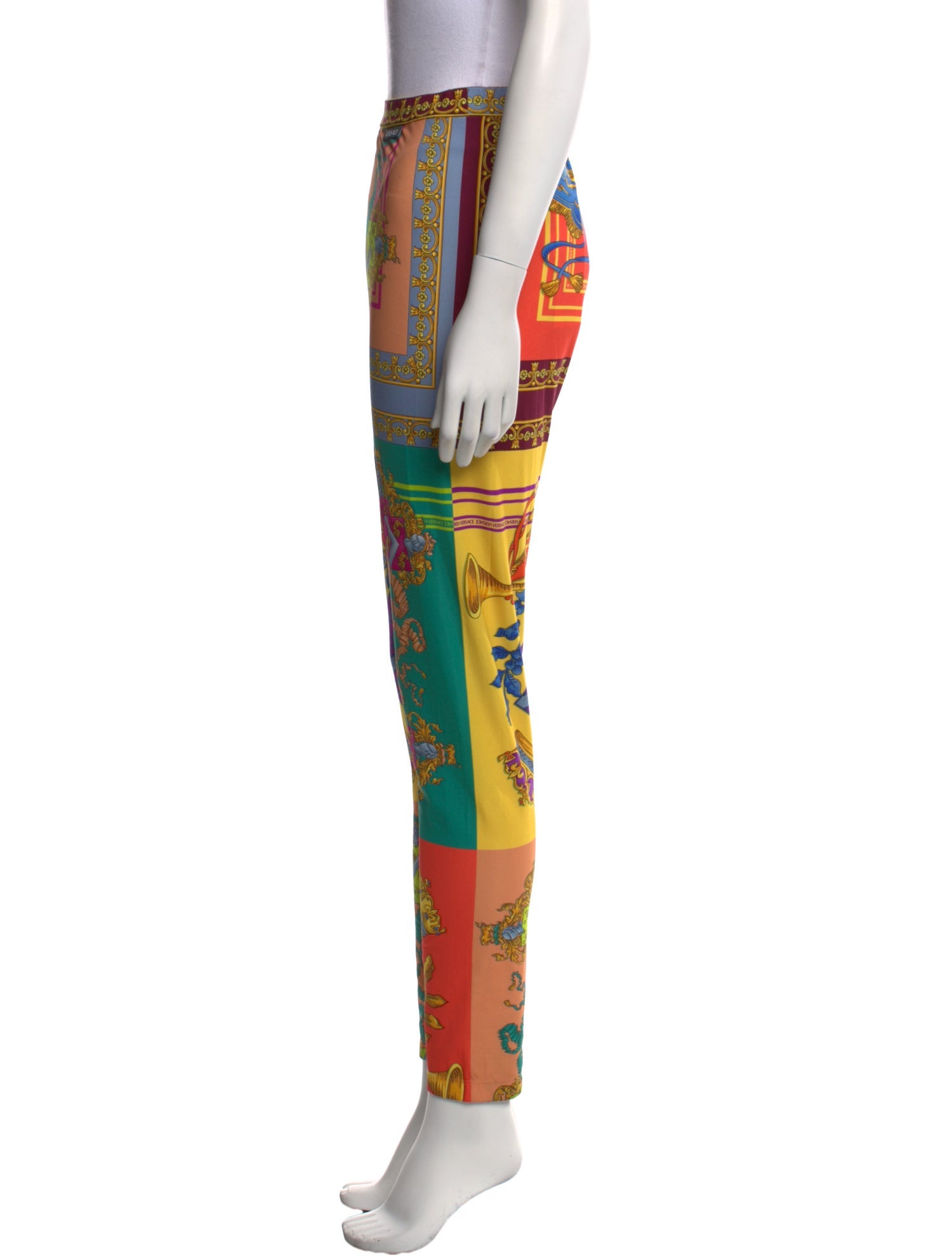 Versace Printed Skinny Leg Pants