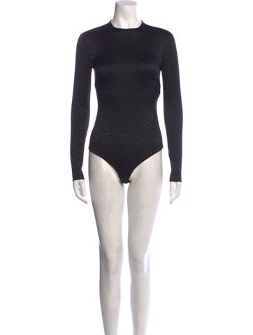 Versace Tops Crew Neck Long Sleeve Bodysuit XS