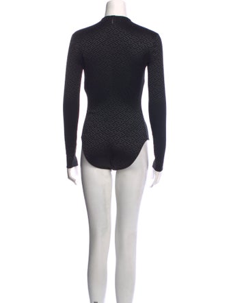 Versace Crew Neck Long Sleeve Bodysuit