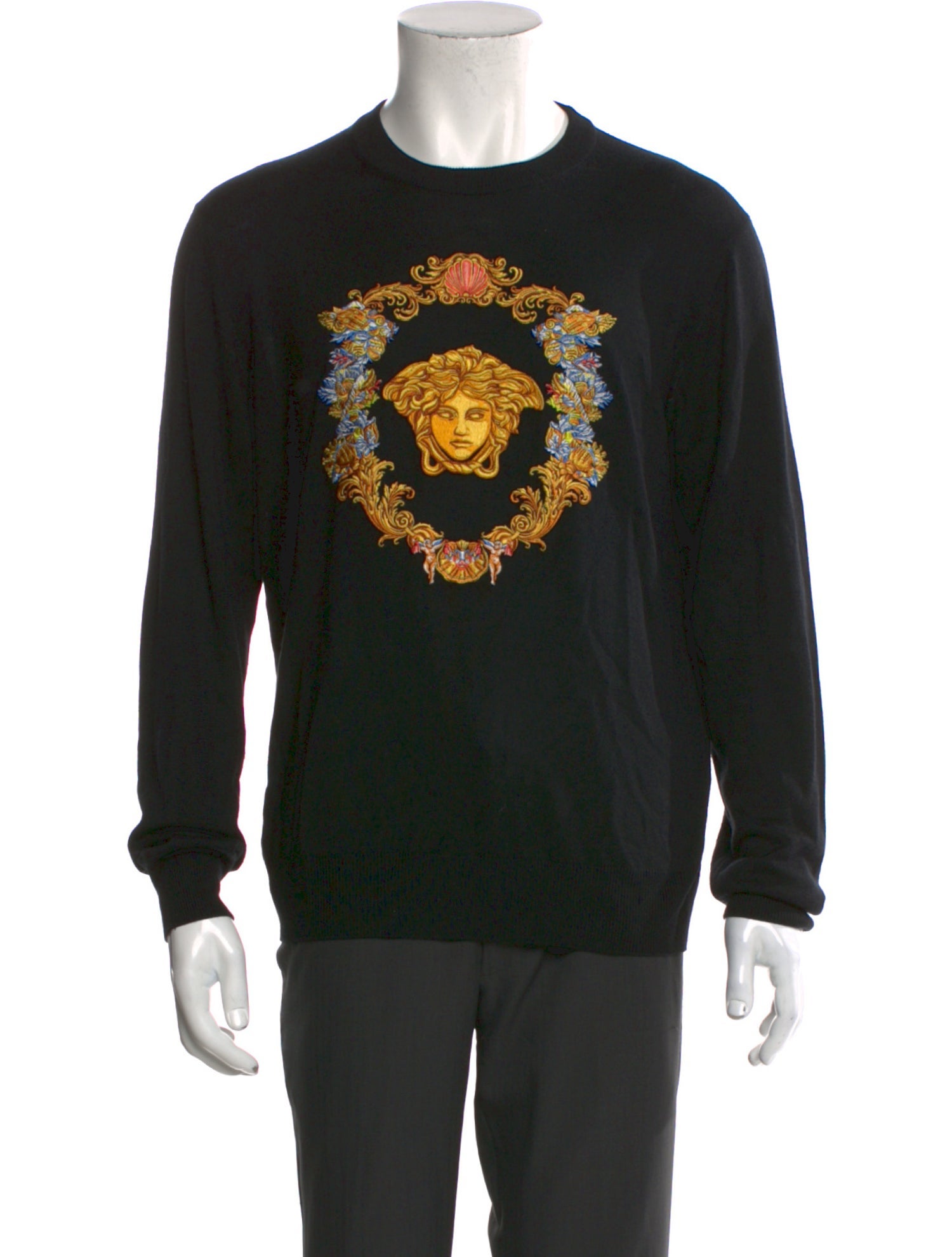 Versace Medusa Insignia Crew Neck Pullover