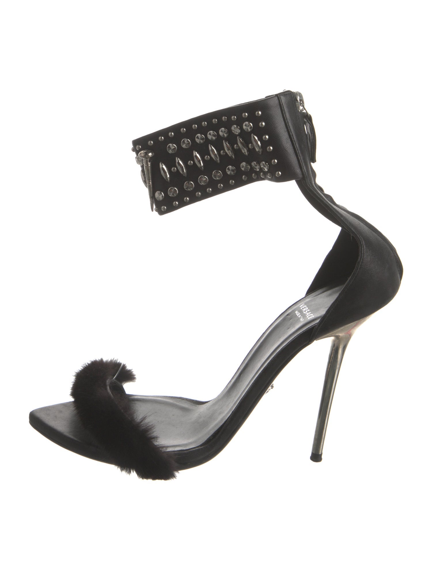 Versace Leather Gladiator Sandals