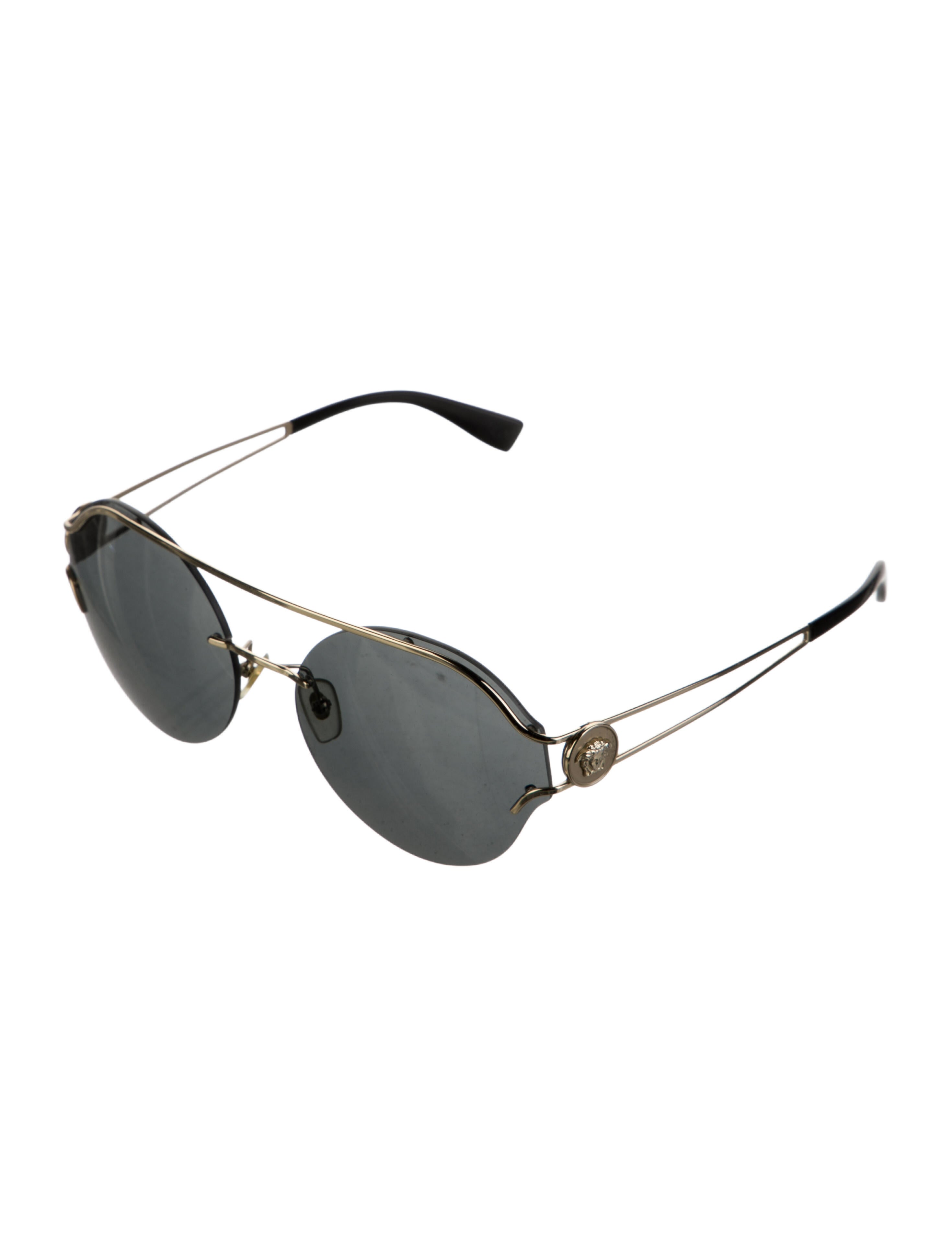 Versace Aviator Mirrored Sunglasses
