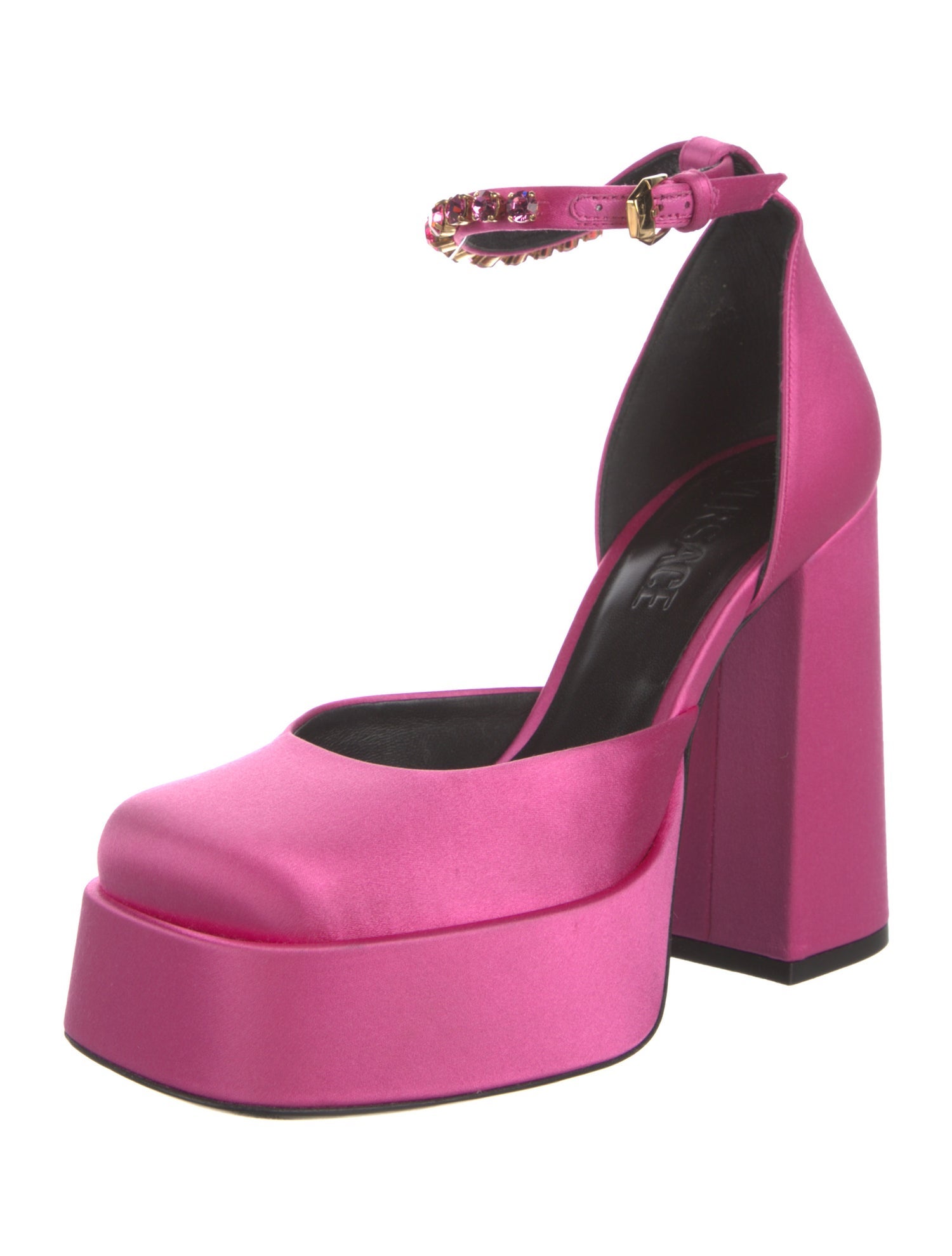 Versace Satin D'Orsay Pumps