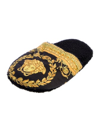 Versace Medusa Insignia Mesh Accents Slides