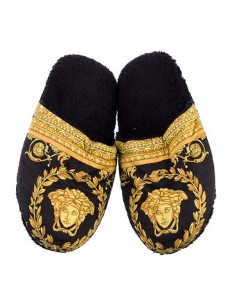 Versace Medusa Insignia Mesh Accents Slides