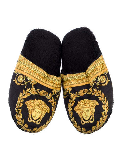 Versace Medusa Insignia Mesh Accents Slides