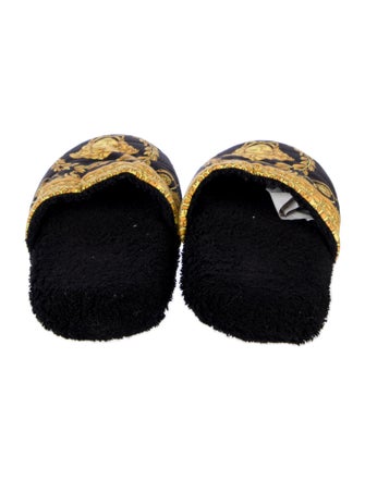 Versace Medusa Insignia Mesh Accents Slides