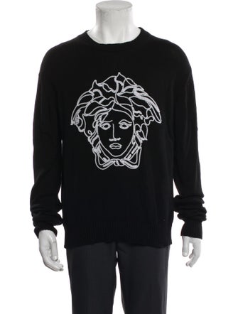 Versace Wool Graphic Print Pullover