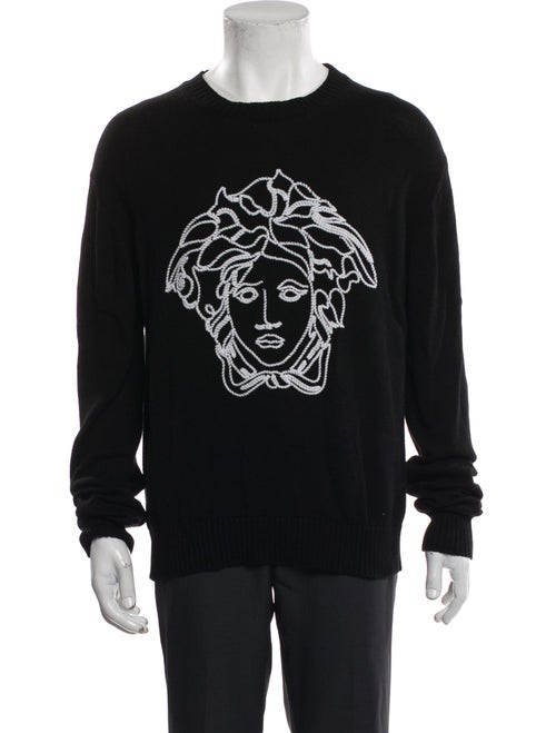 Versace Wool Graphic Print Pullover