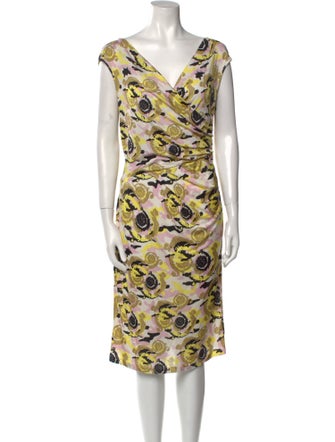 Versace Printed Knee-Length Dress
