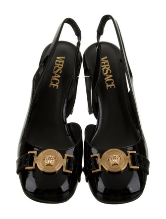 Versace Patent Leather Slingback Pumps