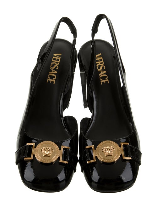 Versace Patent Leather Slingback Pumps