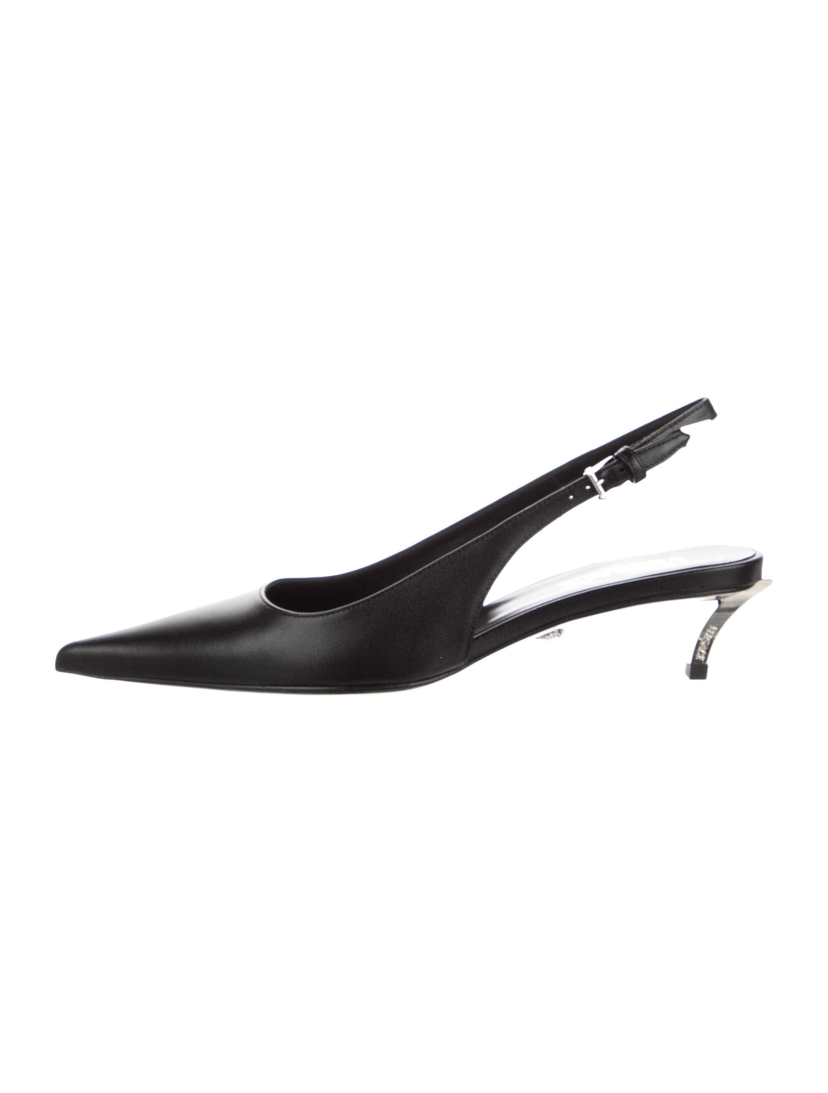 Versace Leather Slingback Pumps
