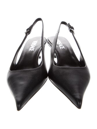 Versace Leather Slingback Pumps