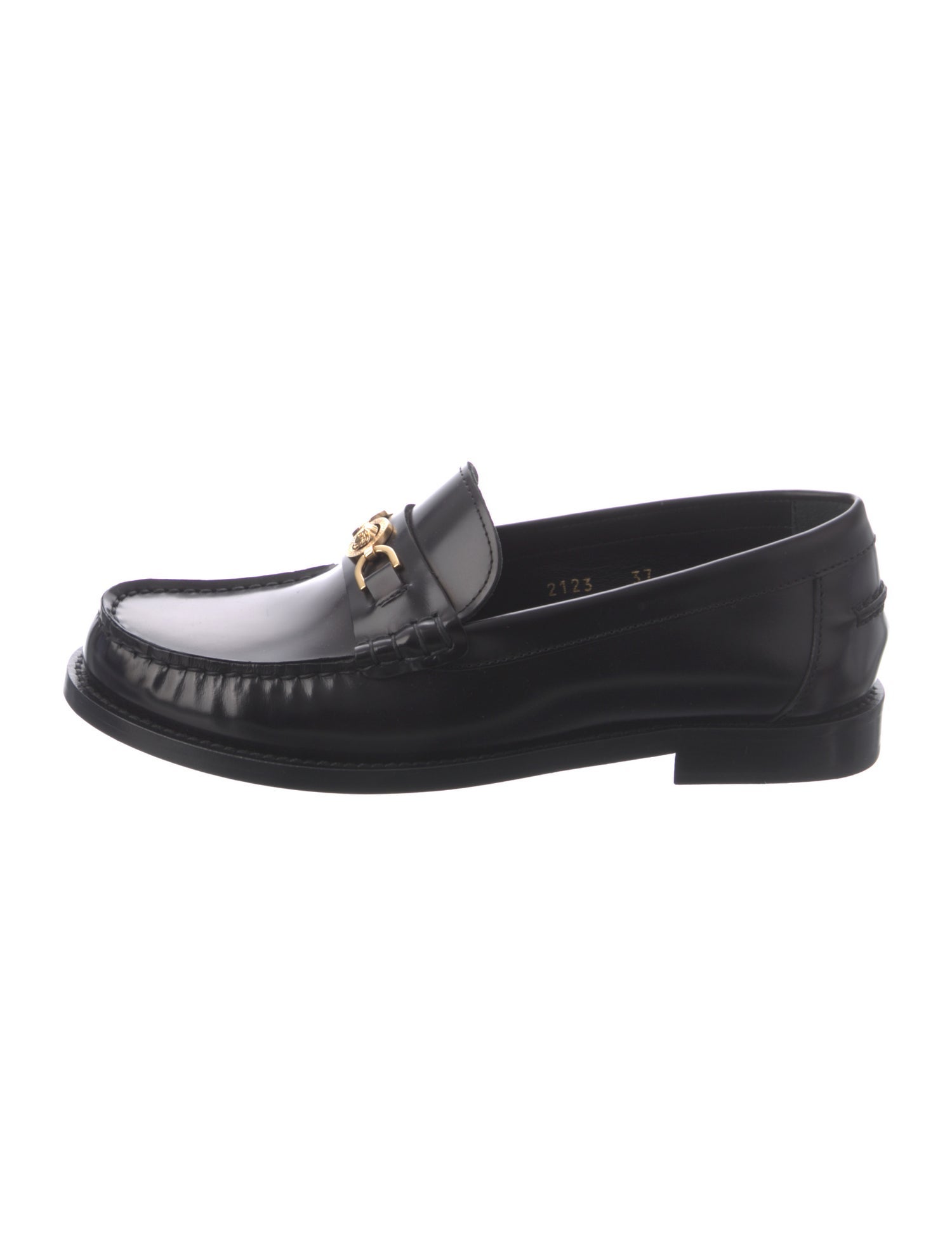 Versace Medusa Insignia Leather Loafers
