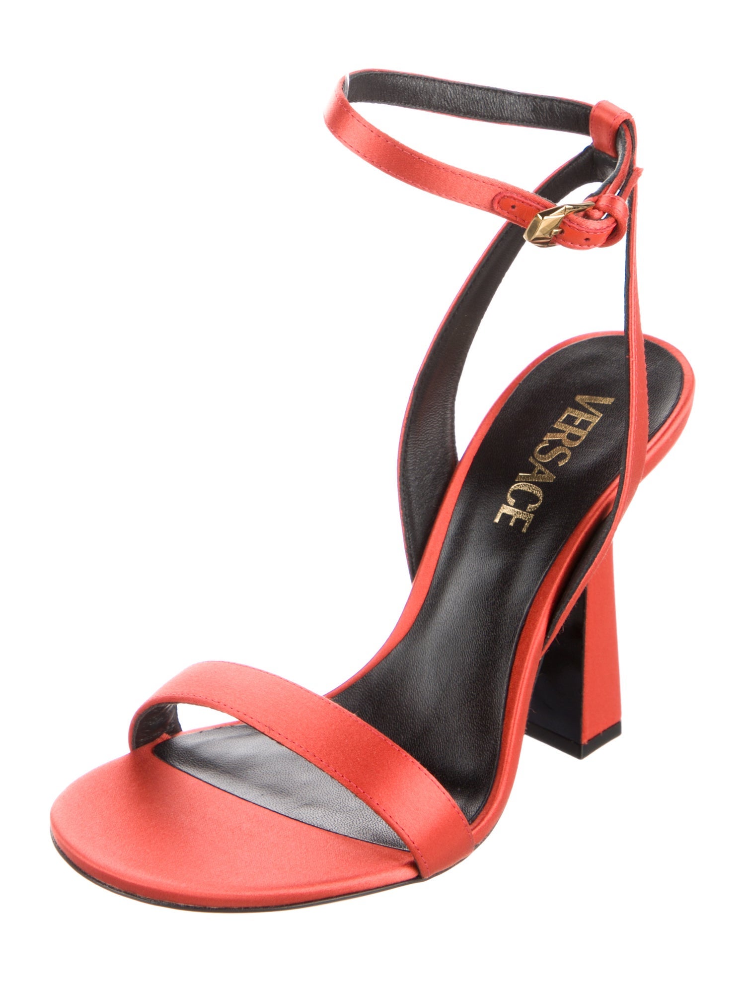 Versace Satin Slingback Sandals w/ Tags