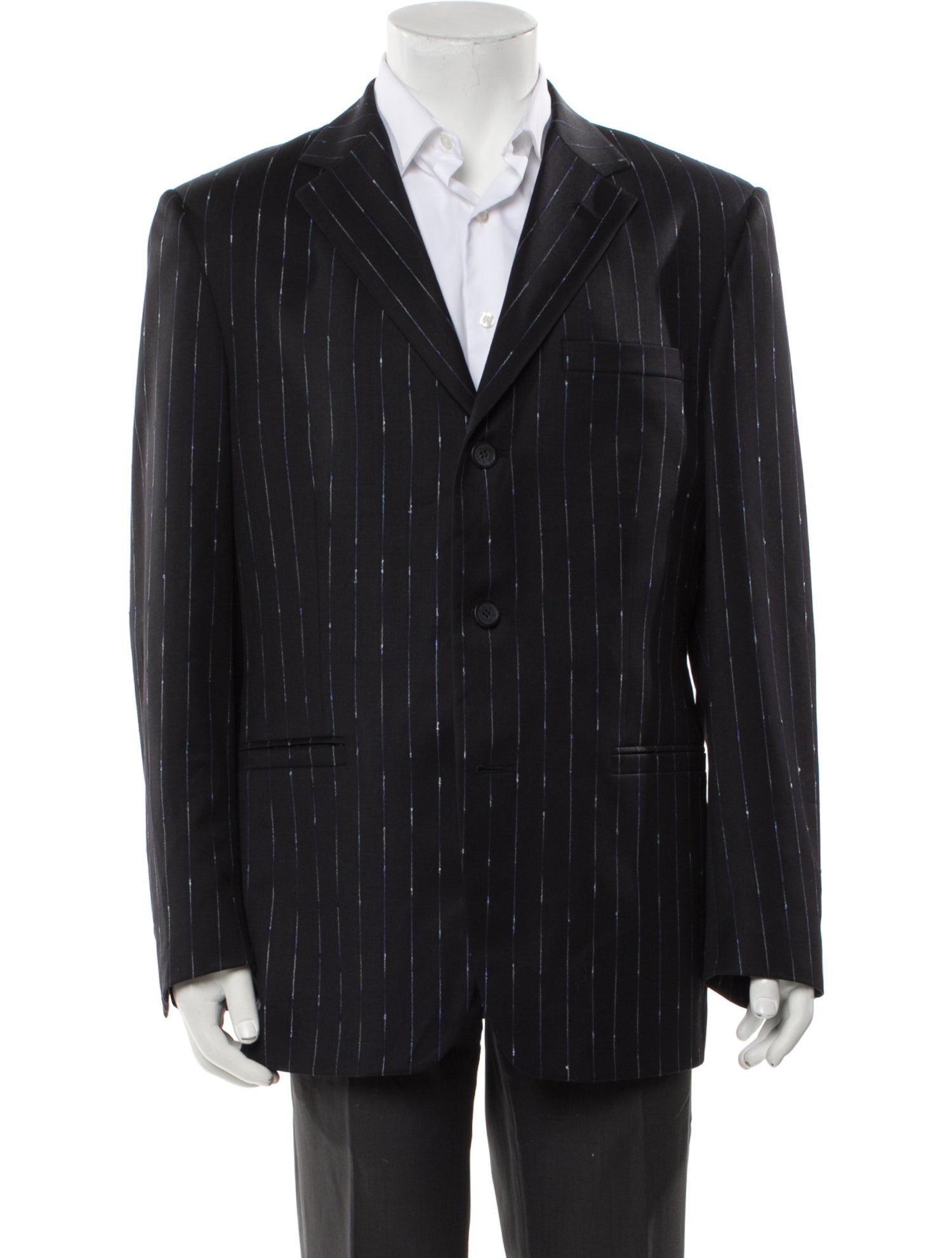 Versace Wool Striped Blazer
