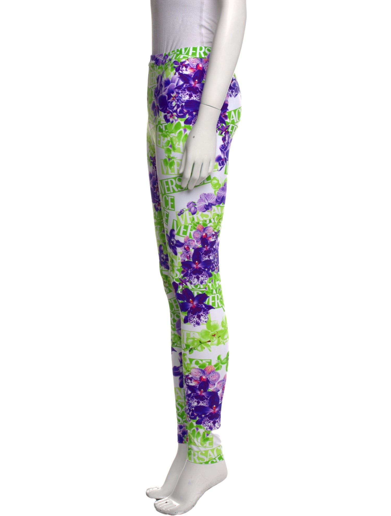 Versace Floral Print Skinny Leg Pants w/ Tags