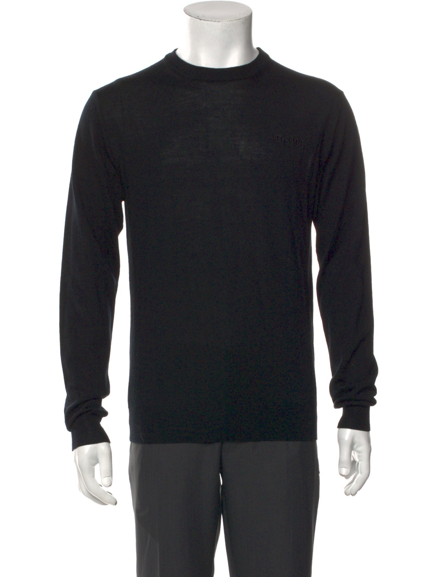 Versace Virgin Wool Crew Neck Pullover