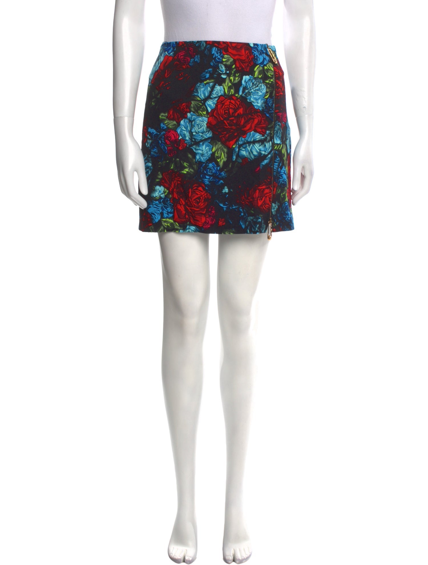 Versace Floral Print Mini Skirt w/ Tags