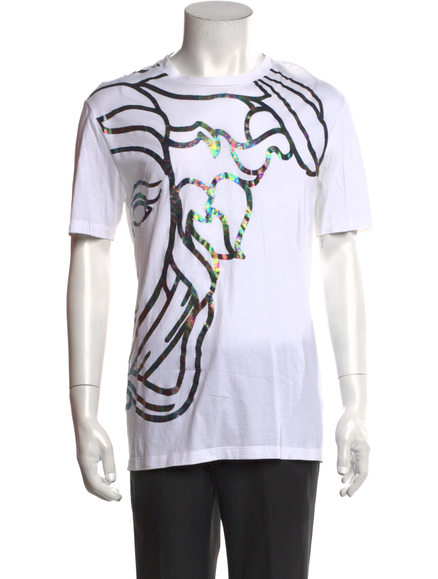 Versace Collection Graphic Print Crew Neck T-Shirt